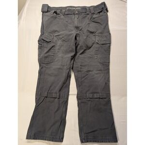 Duluth Trading Co Men 44/32 Flex Fire Hose Cargo Pants Gray Standard Workwear